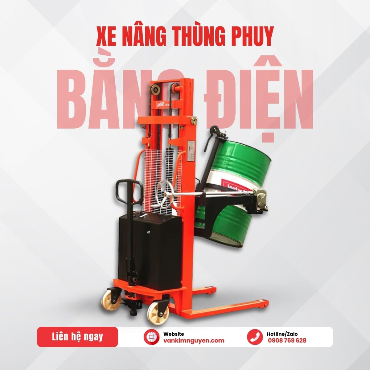 Xe nâng phuy bằng điện