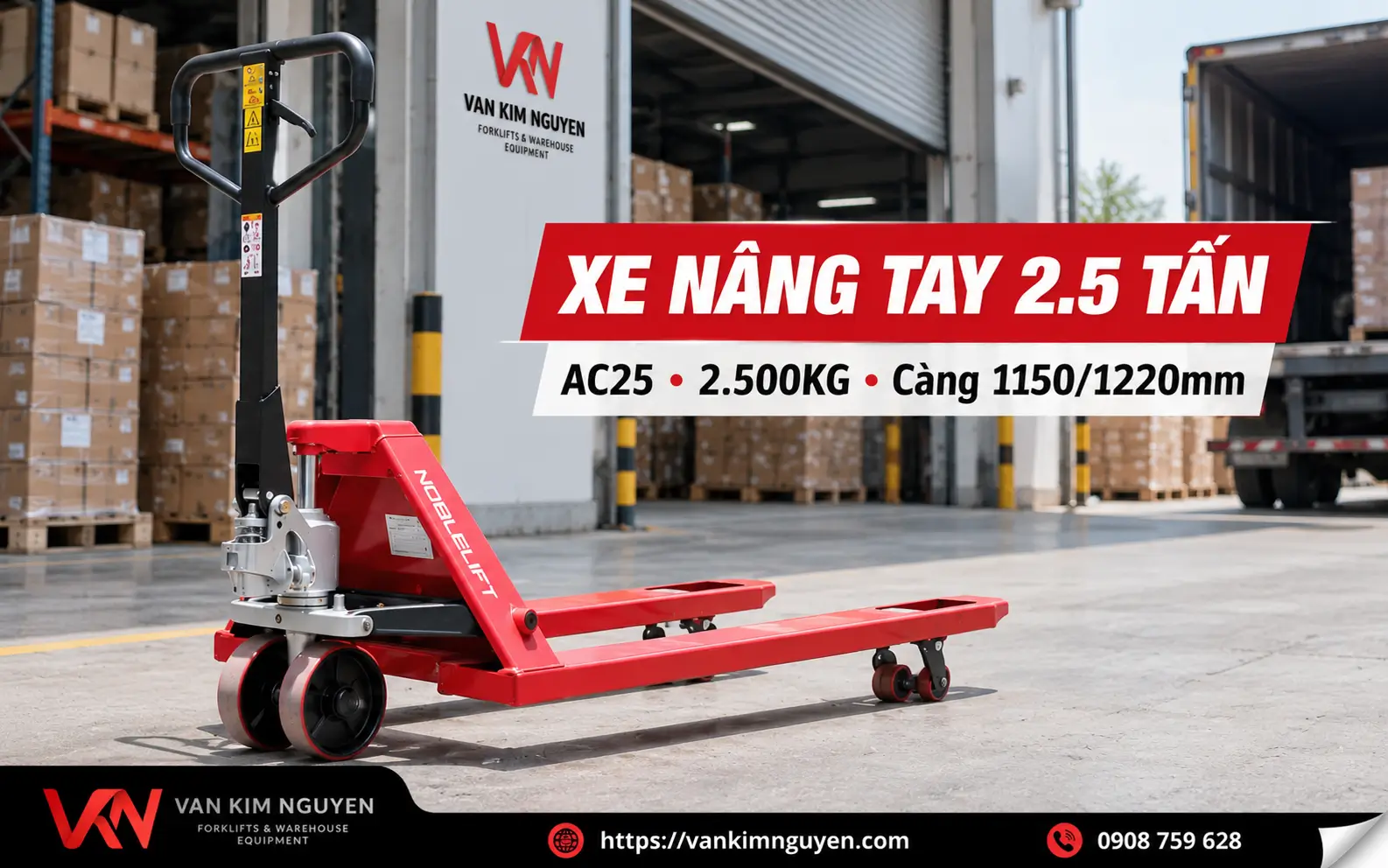 Xe nâng tay 2.5 tấn