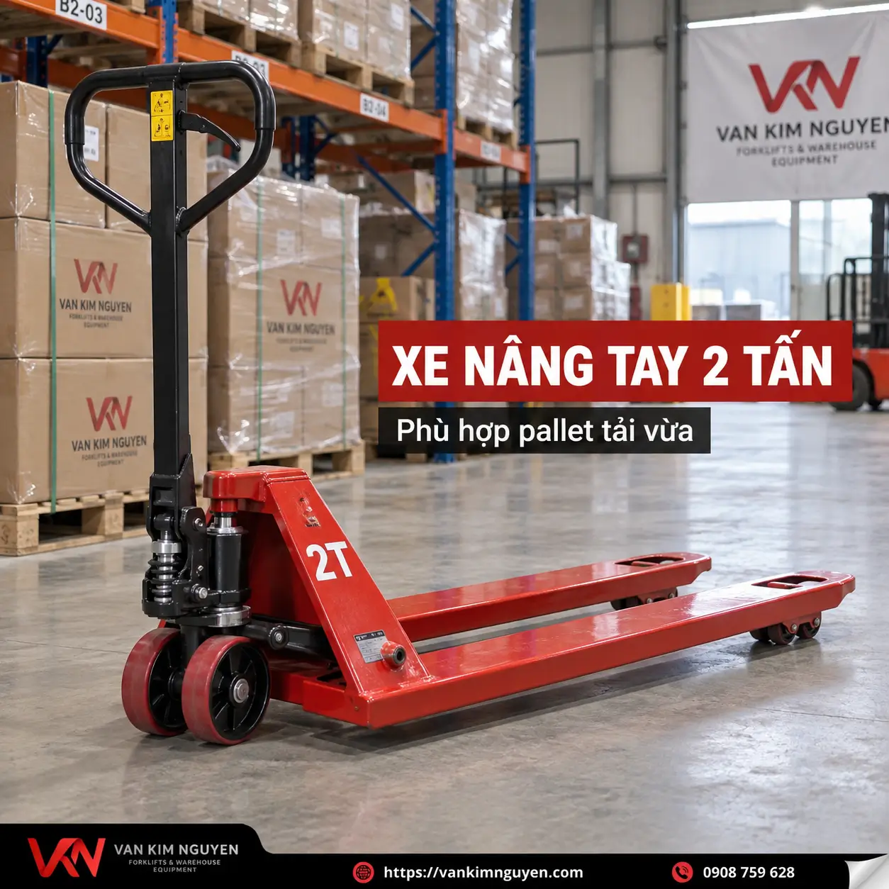 Xe nâng tay 2 tấn phù hợp nhu cầu nào?