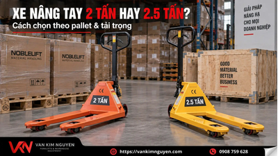 Xe Nâng Tay 2 Tấn Hay 2.5 Tấn? Cách Chọn Theo Pallet