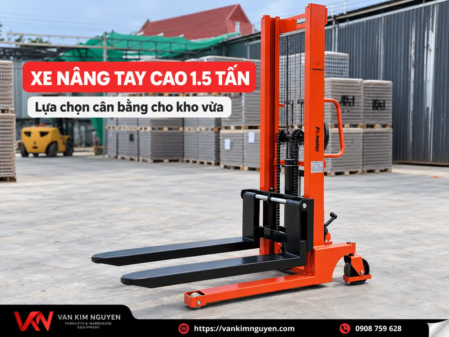 Xe nâng tay cao 1.5 tấn