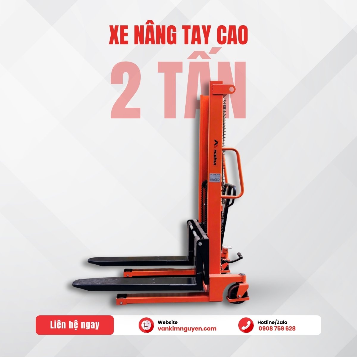 Xe nâng tay cao 2 tấn