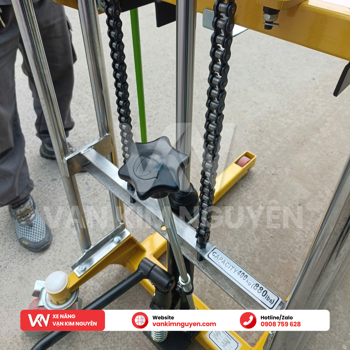 Xe nâng tay cao mini 400kg