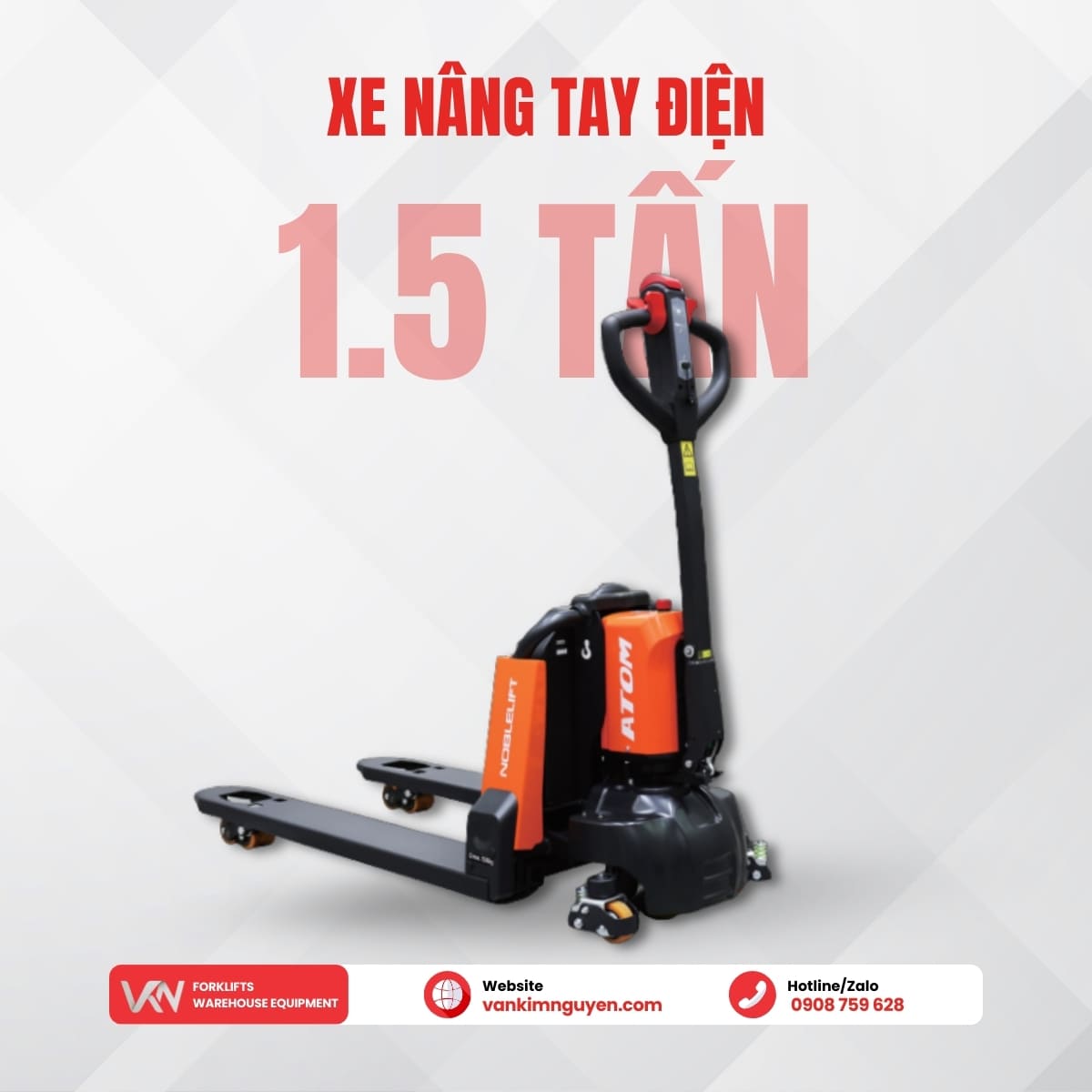 Xe nâng tay điện 1.5 tấn