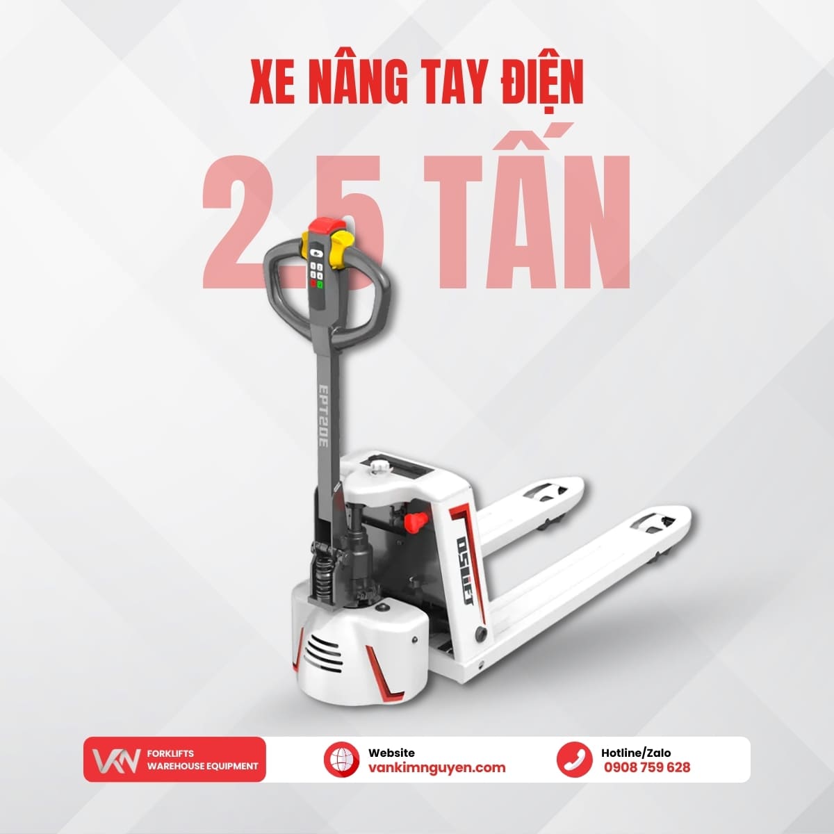 Xe nâng tay điện 2.5 tấn
