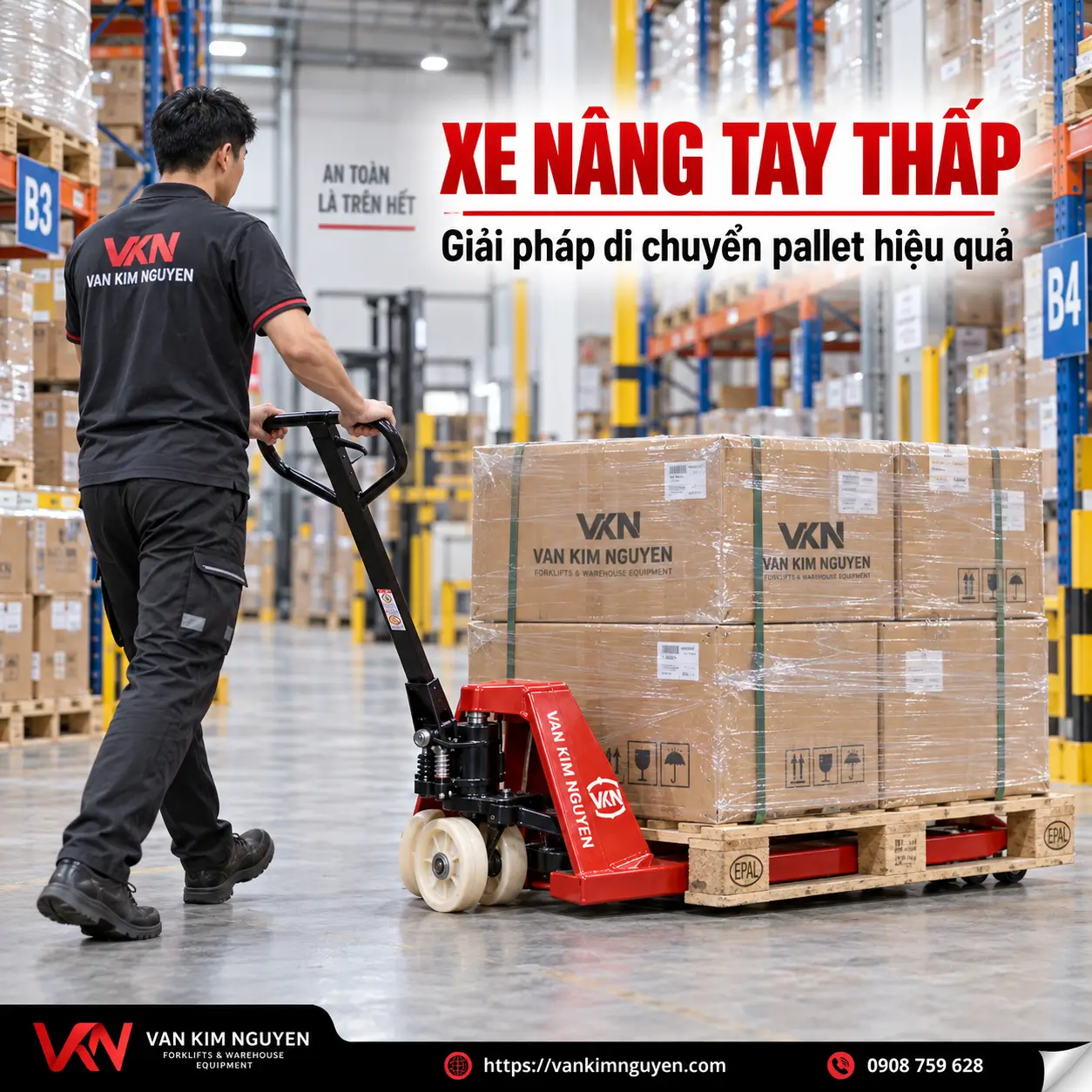 Xe nâng tay thấp